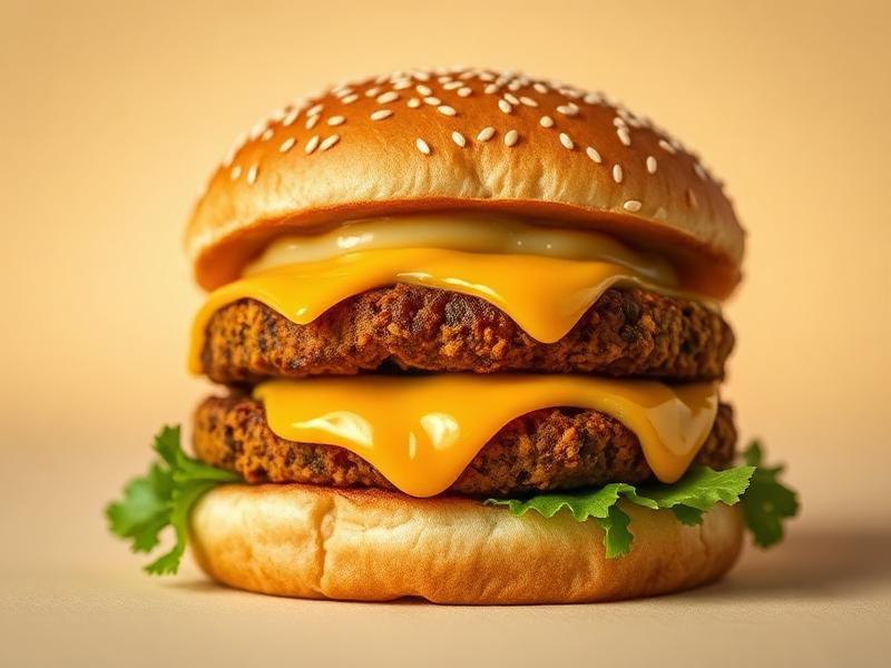 Cheesy Garden Stack — Veg Cheese Burger