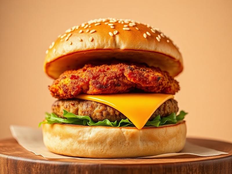 Cheesy Paneer Stack — Crispy Paneer Cheese Burger
